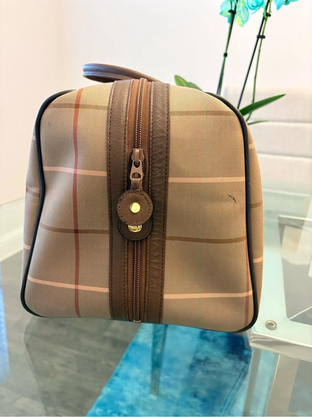 Vintage Burberrys Nova Check Boston Bag,